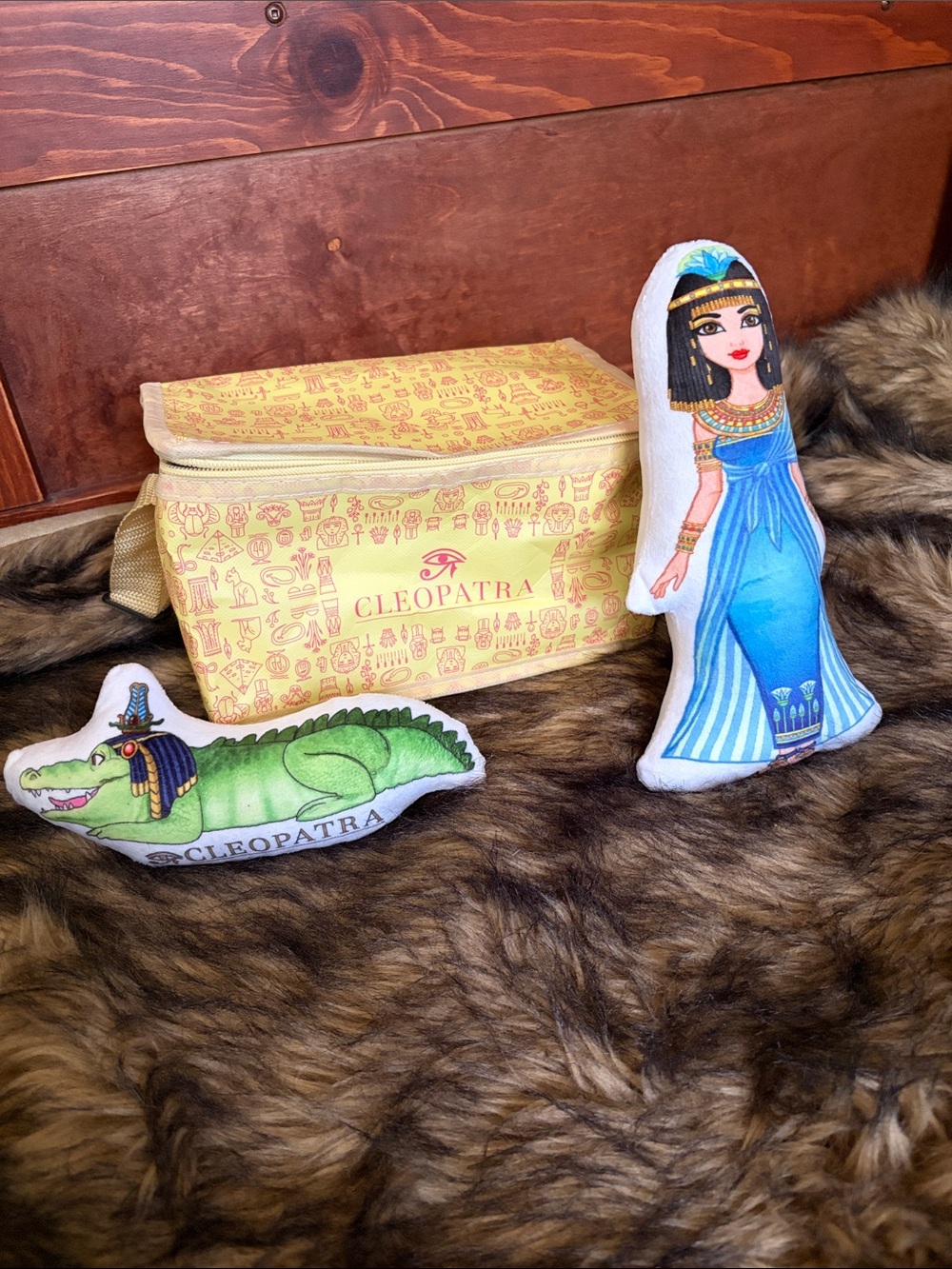 Cleopatra Themed Insulated Lunch Bag and Cleopatra plush set